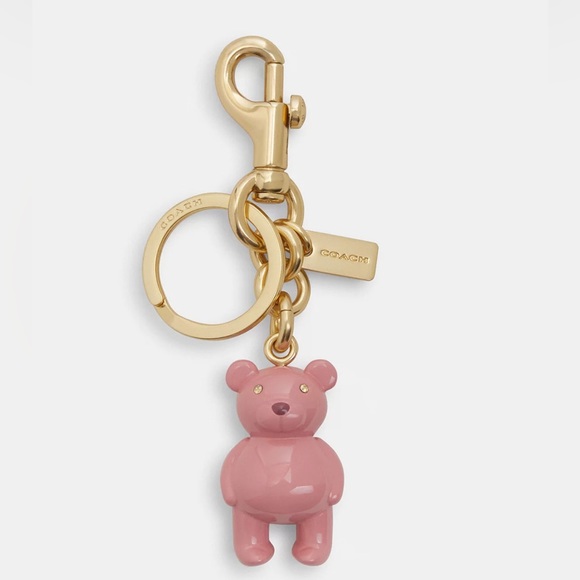 NWT Coach Pink Bear Bag Charm Keychain CP890 - Picture 9 of 10